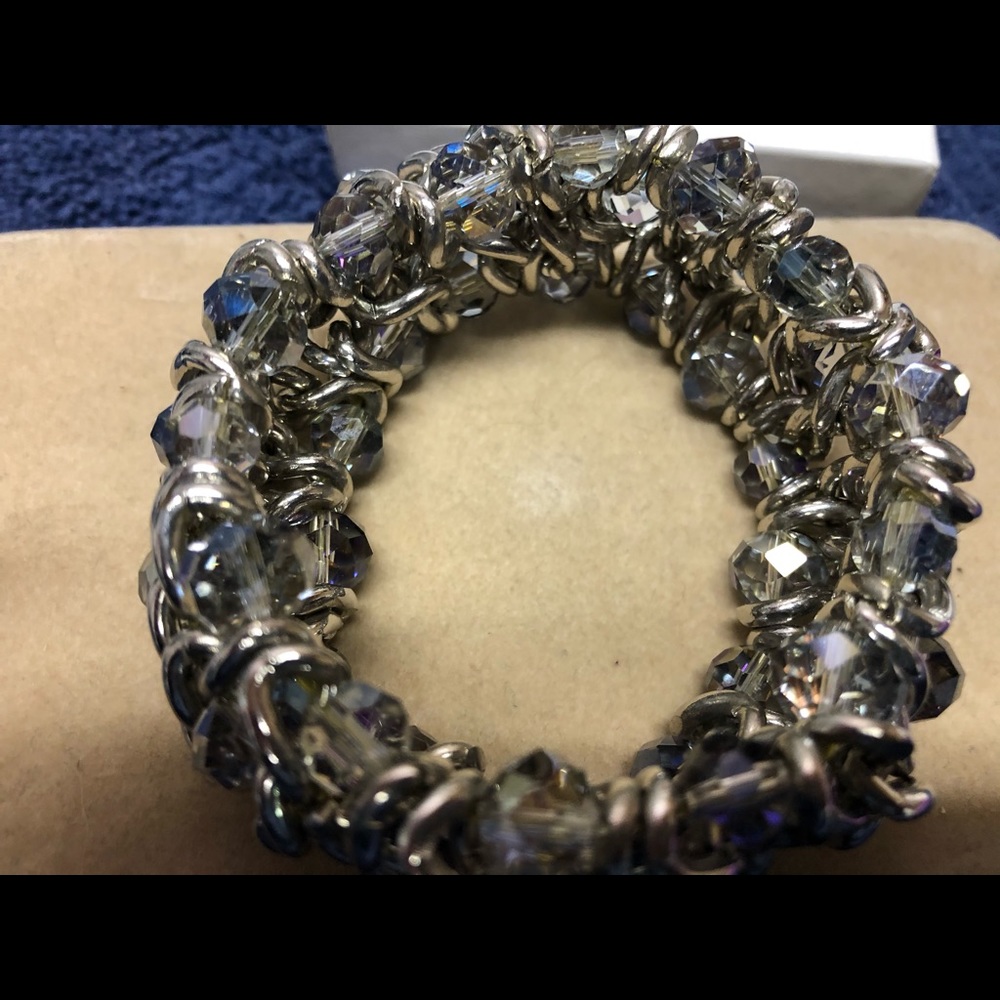 Jeweled Faux Stone Stretch Bracelet
